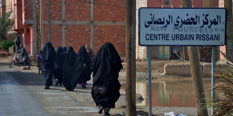 La melhfa, vestimenta de la mujer en el sur de Marruecos.